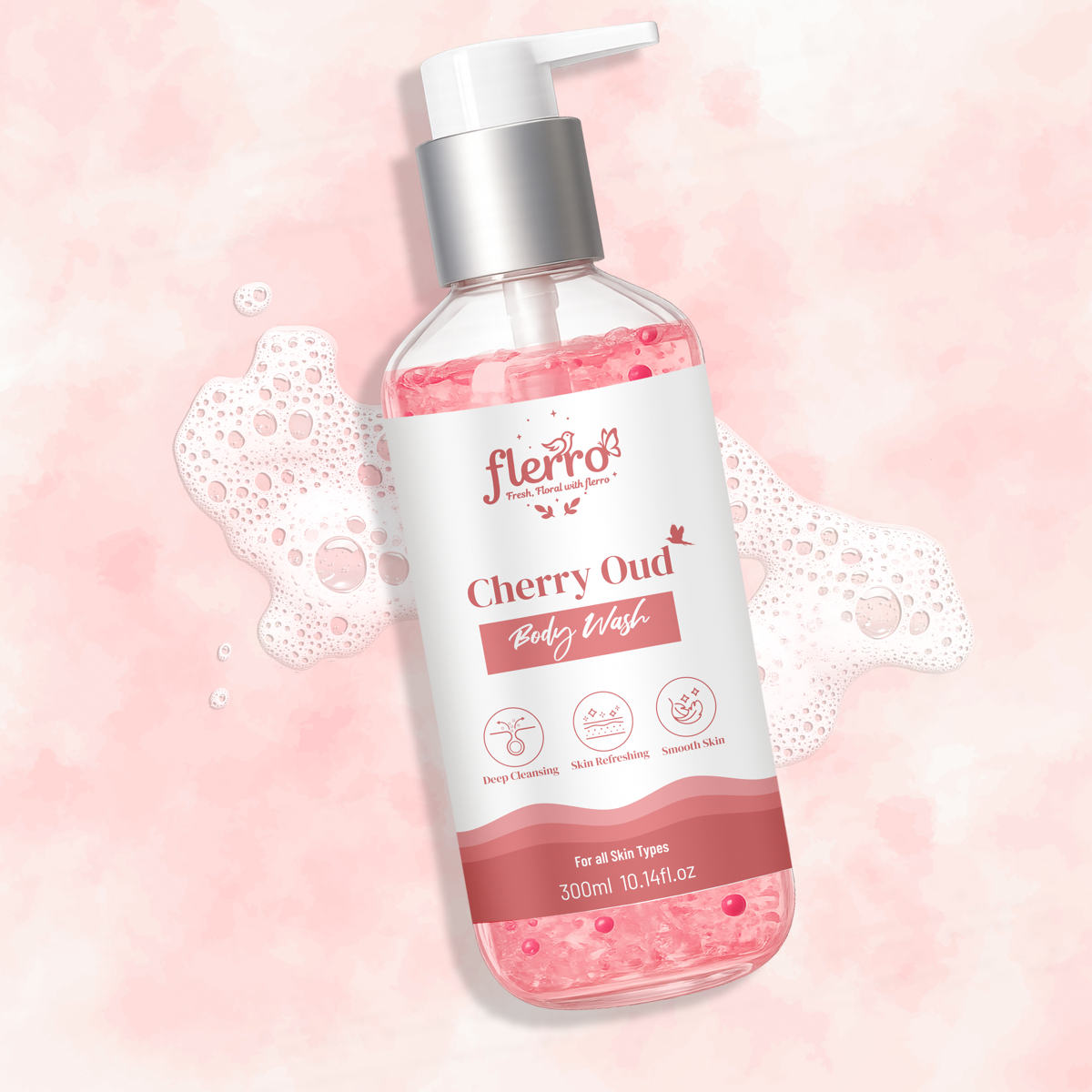 Flerro Cherry Oud Body Wash